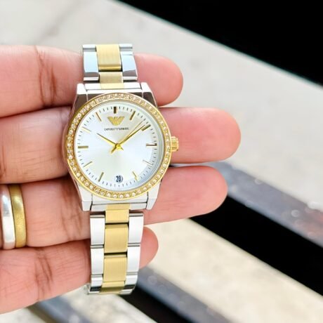 Emporio Armani Federica Two-Tone Stainless Steel Watch for Women Under 4000