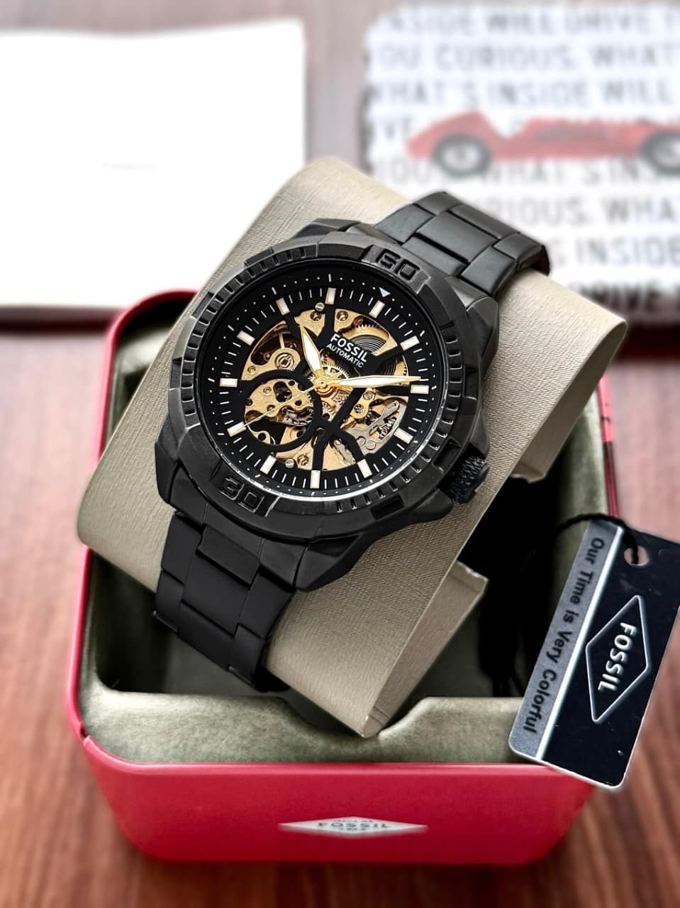 Fossil Black Stainless Steel Premium Watch for Men Under 4000 – Stylish & Durable